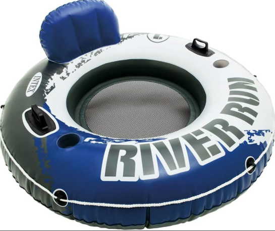 Intex River Run 1 Person Inflatable Pool/River Tube Floating Lounge