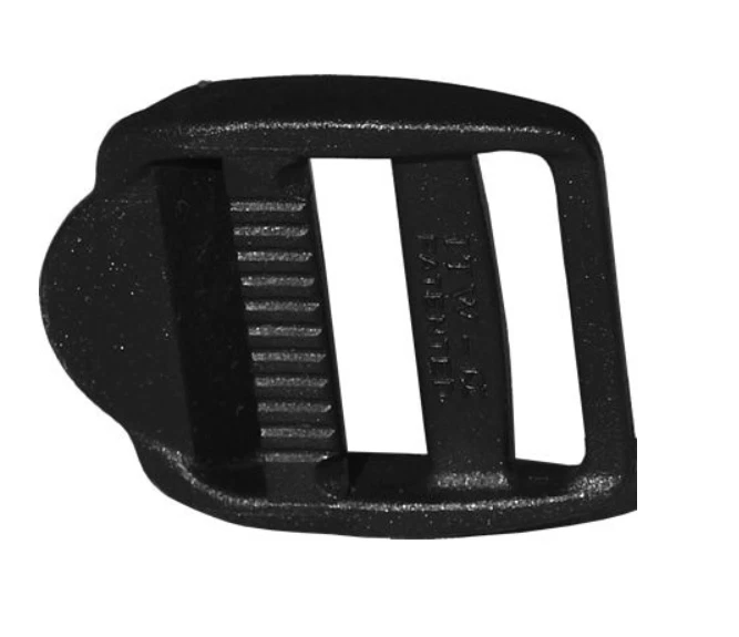 PAIR OF BLACK STRAP ADJUSTER BUCKLES, SUITABLE FOR USE WITH 25MM WEBBING PLASTICA SLIDELOCK REEL SYSTEMS POOL COVER STRAPS AMONG OTHERS THIS LISTING IS FOR 2 ADJUSTERS